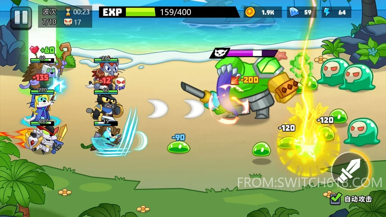 猫咪勇士冒险-大量资源、无广告 1 猫咪勇士冒险-大量资源、无广告游戏截图